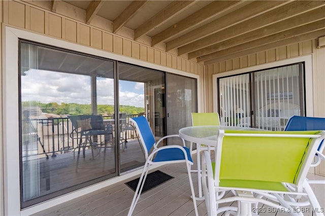 deck featuring outdoor dining space
