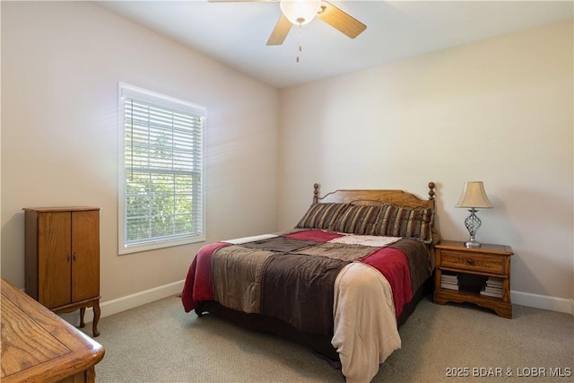 22714 Lake Ridge Dr, Warsaw, MO 65355 - bedroom featuring carpet floors, baseboards, and a ceiling fan