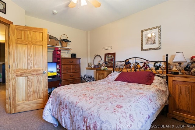 22714 Lake Ridge Dr, Warsaw, MO 65355 - bedroom with carpet flooring and ceiling fan