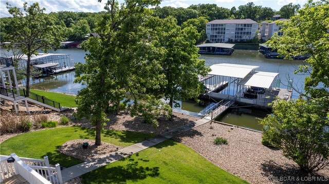 drone / aerial view of a large body of water