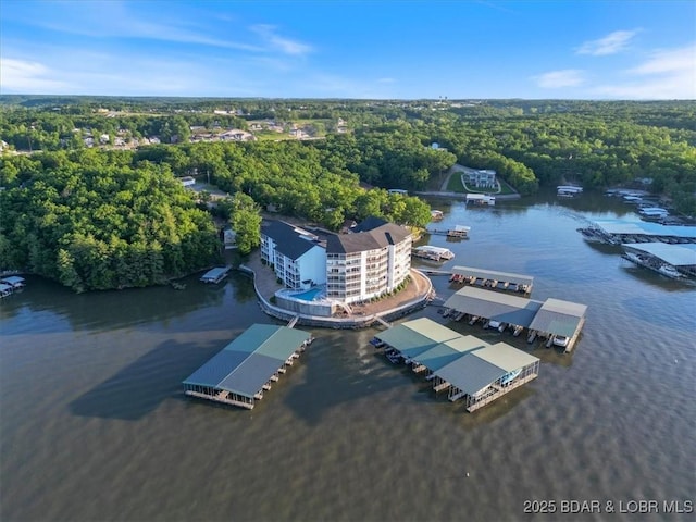 bird's eye view of a large body of water