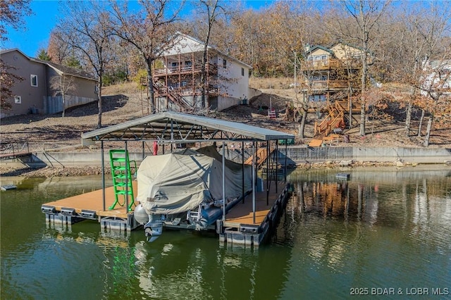 27085 Dixie Ln, Barnett, MO 65011 - dock with a water view and boat lift