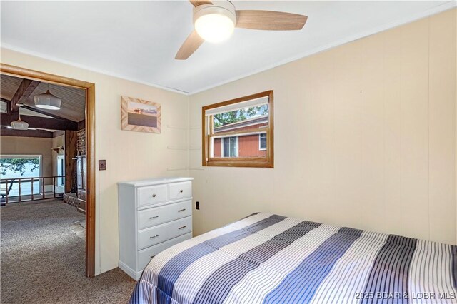 424 Bowers Dr, Camdenton, MO 65020 - carpeted bedroom with ceiling fan