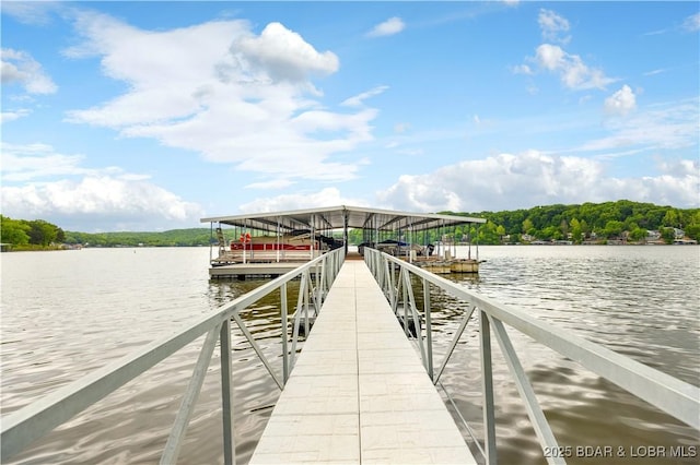 424 Bowers Dr, Camdenton, MO 65020 - dock featuring a water view and a view of trees