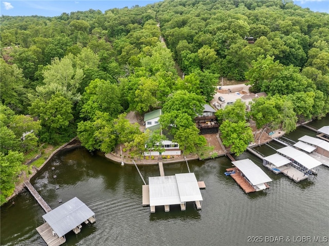 12 Mimosa Rd, Rocky Mount, MO 65072 - aerial view of a large body of water and a forest