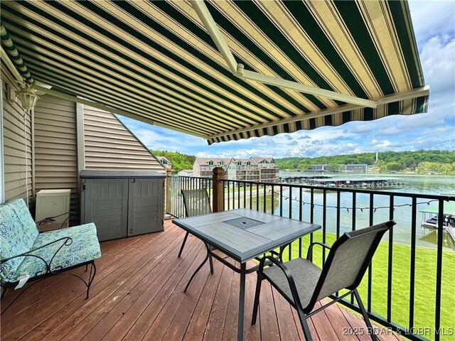 172 Cedar Glen Dr Unit 4B, Camdenton, MO 65020 - wooden terrace with a water view