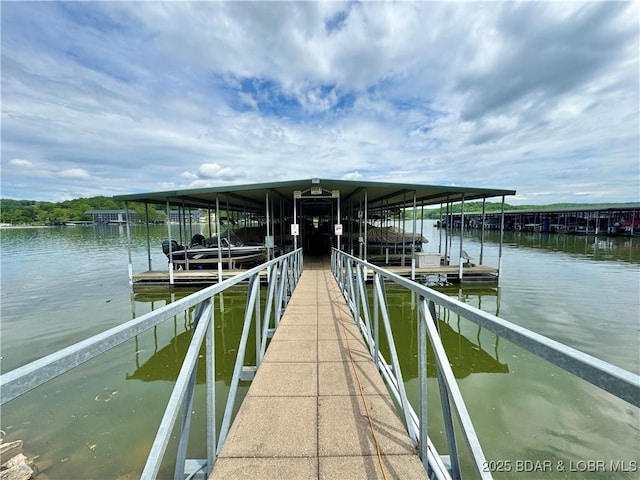 172 Cedar Glen Dr Unit 4B, Camdenton, MO 65020 - dock area with a water view and boat lift