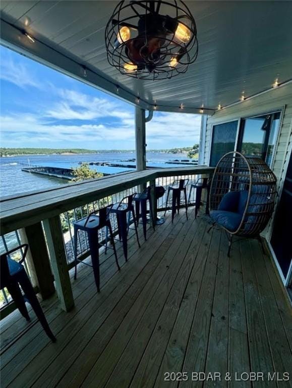1481 Ledges Dr Unit 1019, Osage Beach, MO 65065 - wooden deck featuring a water view