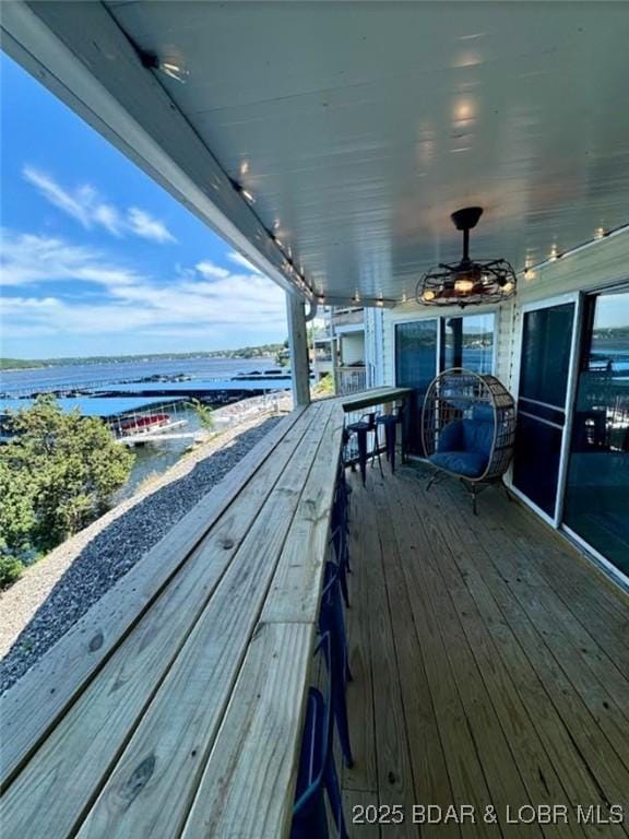 1481 Ledges Dr Unit 1019, Osage Beach, MO 65065 - wooden terrace with a water view