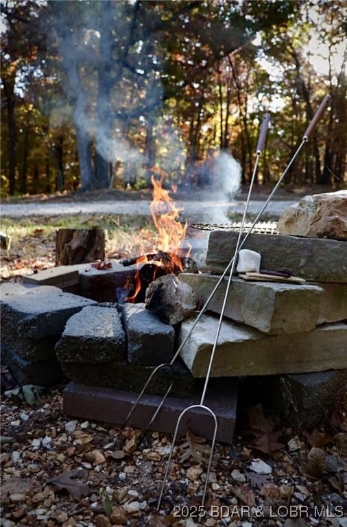 115 Hacksaw Ln, Camdenton, MO 65020 - exterior view of a fire pit