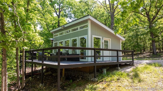 115 Hacksaw Ln, Camdenton, MO 65020 - rear view of house featuring a deck