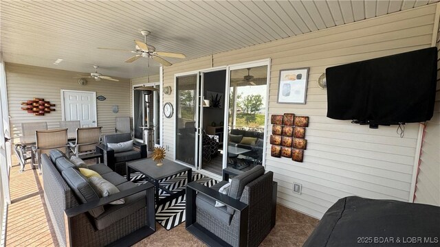 18130 Millstone Cove Rd Unit 447, Gravois Mills, MO 65037 - view of patio featuring a ceiling fan