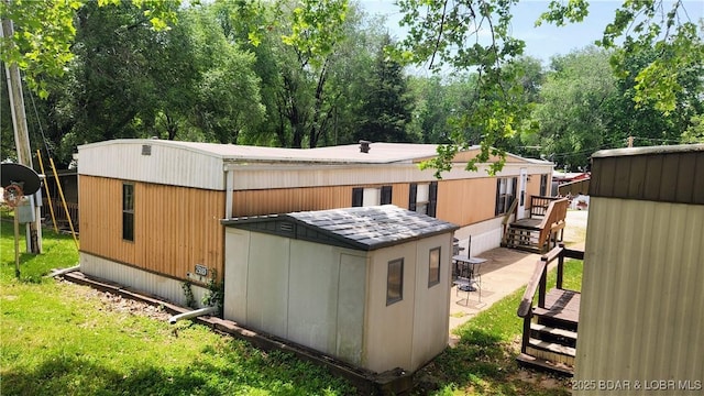 view of shed