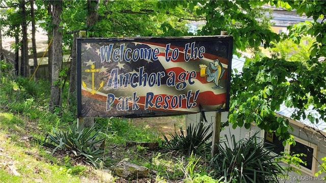 view of community sign
