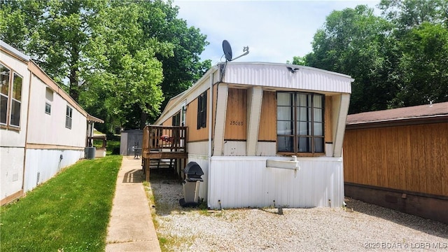 view of property exterior featuring central AC unit