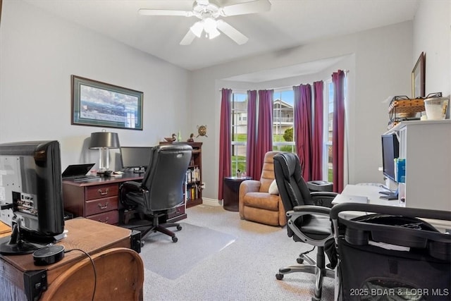 5183 Vicus Castri, Osage Beach, MO 65065 - office area featuring carpet flooring and ceiling fan