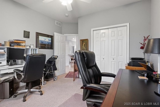 5183 Vicus Castri, Osage Beach, MO 65065 - carpeted office space with ceiling fan