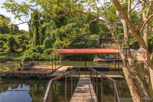 66 Old Shawnee Bend Rd, Sunrise Beach, MO 65079 - dock featuring a water view