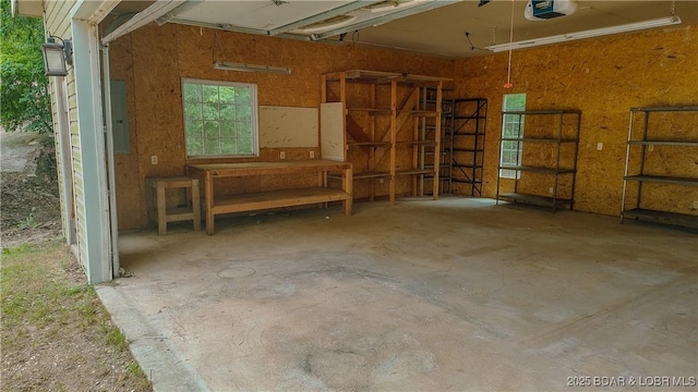 26587 Lake Front Ln, Rocky Mount, MO 65072 - garage featuring a garage door opener and electric panel