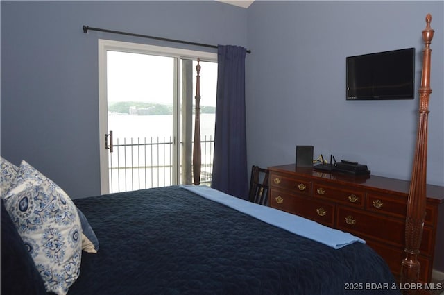bedroom featuring access to exterior