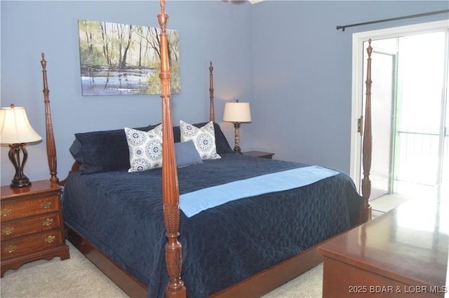 view of carpeted bedroom