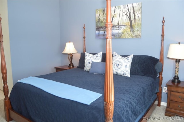 bedroom with carpet floors