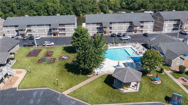 611 Lazy Days Rd Unit X-10, Osage Beach, MO 65065 - aerial view of a pool area