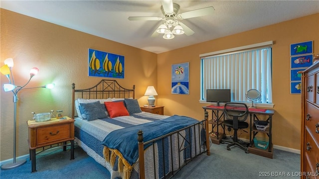 611 Lazy Days Rd Unit X-10, Osage Beach, MO 65065 - carpeted bedroom with baseboards and a ceiling fan
