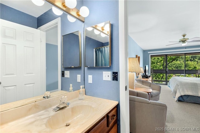 5940 Baydy Peak Rd Unit 932, Osage Beach, MO 65065 - ensuite bathroom featuring vanity and a ceiling fan