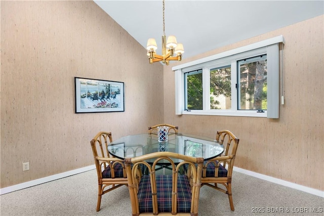 5940 Baydy Peak Rd Unit 932, Osage Beach, MO 65065 - dining room featuring a chandelier, carpet, and baseboards