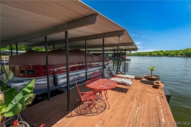 30566 Johnson Bay Dr, Gravois Mills, MO 65037 - dock area with boat lift and a water view