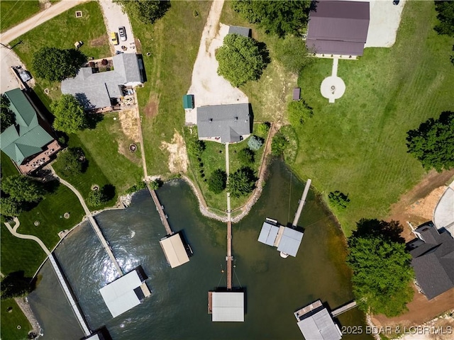 30566 Johnson Bay Dr, Gravois Mills, MO 65037 - aerial view of property and surrounding area featuring a large body of water