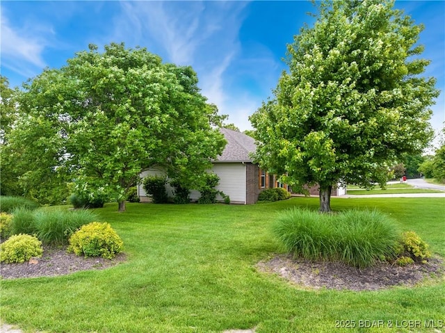 view of grassy yard