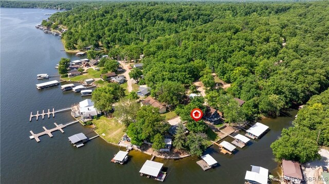 15219 Fleener Dr, Gravois Mills, MO 65037 - view of property location featuring a heavily wooded area and a nearby body of water