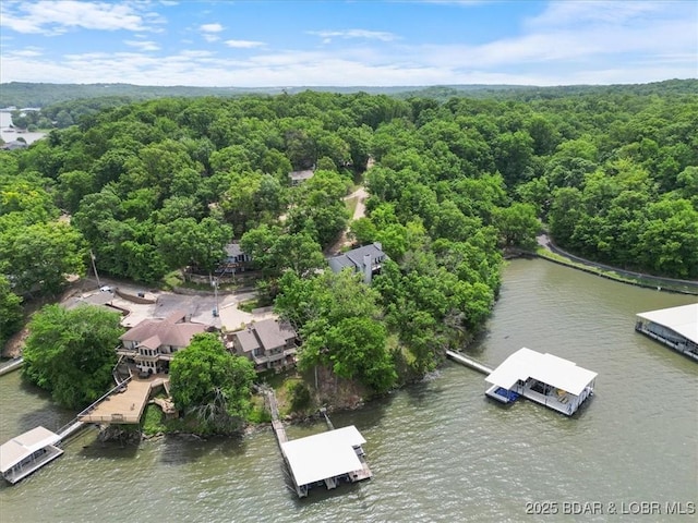241 Shell Bay Cir Unit 1A, Linn Creek, MO 65052 - aerial view of a heavily wooded area and a nearby body of water