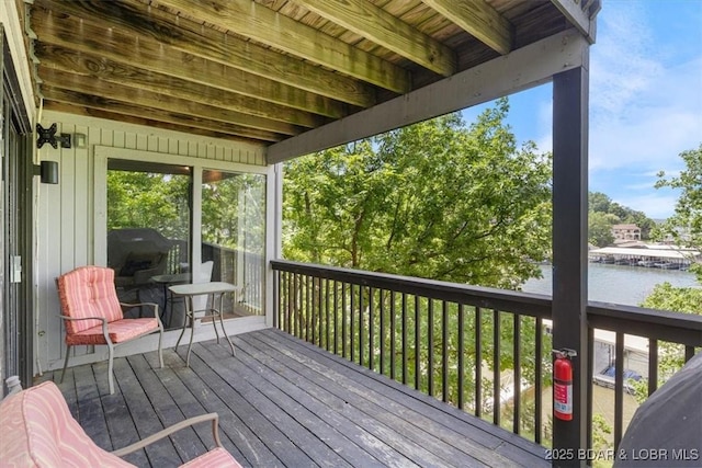 241 Shell Bay Cir Unit 1A, Linn Creek, MO 65052 - deck with a water view
