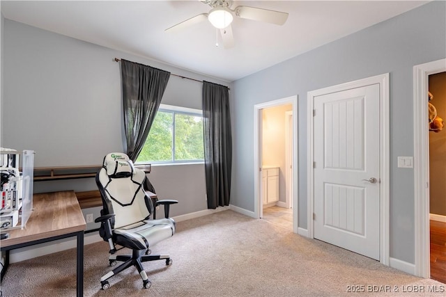 205 Wedge Wood Dr, Camdenton, MO 65020 - office space with carpet flooring, ceiling fan, and baseboards