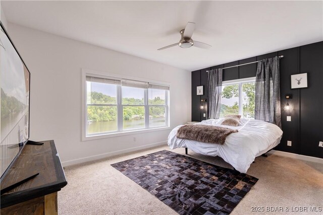 205 Wedge Wood Dr, Camdenton, MO 65020 - bedroom featuring baseboards, carpet flooring, and a ceiling fan