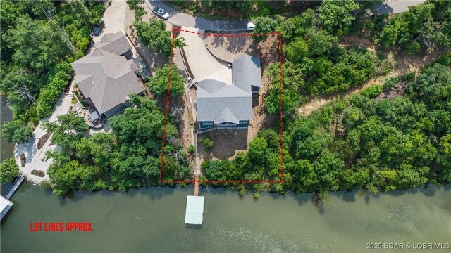 205 Wedge Wood Dr, Camdenton, MO 65020 - view of property location featuring property parcel outlined and a large body of water