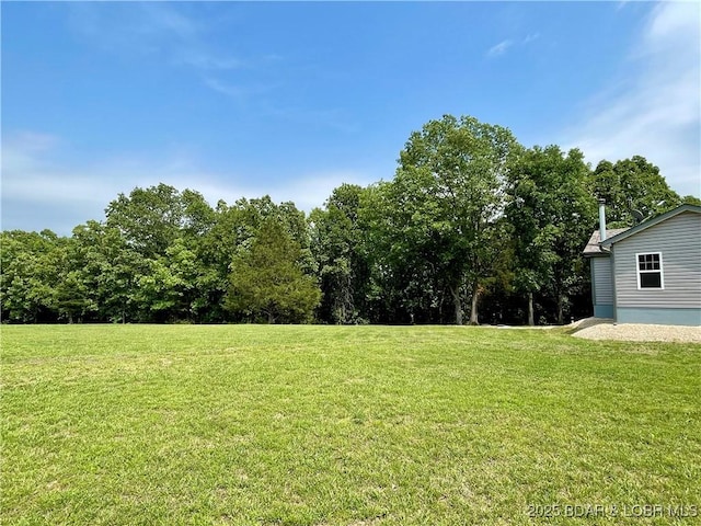 view of grassy yard
