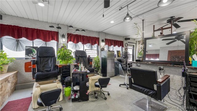 312 Charger Dr, Macks Creek, MO 65786 - view of patio / terrace featuring ceiling fan