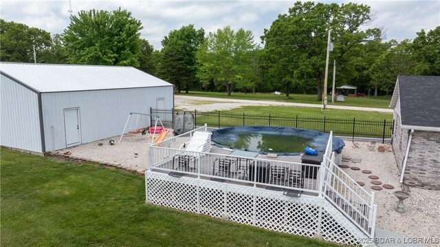 312 Charger Dr, Macks Creek, MO 65786 - view of yard featuring an outbuilding