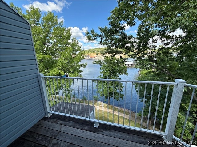 1089 Buckingham Dr Unit 1, Camdenton, MO 65020 - wooden deck featuring a water view