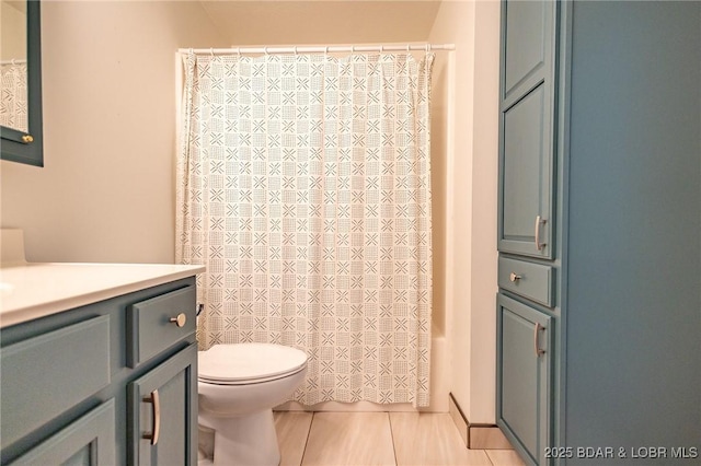 138 Siesta Cir, Camdenton, MO 65020 - bathroom with vanity, toilet, and tile patterned flooring