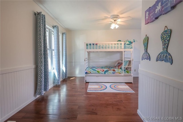 138 Siesta Cir, Camdenton, MO 65020 - bedroom with wood finished floors and ceiling fan