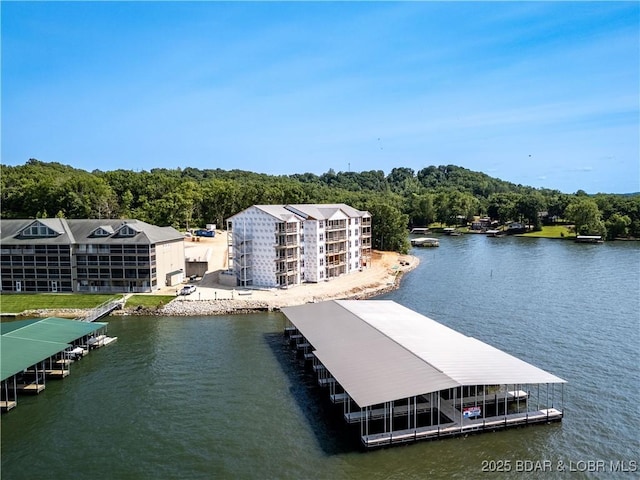 290 Plaza Beach Dr Unit 4D, Camdenton, MO 65020 - aerial view of a nearby body of water and a forest