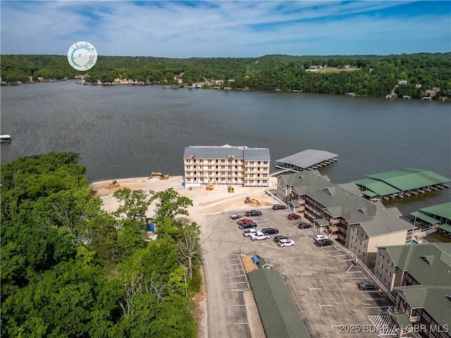 290 Plaza Beach Dr Unit 1C, Camdenton, MO 65020 - bird's eye view of a nearby body of water and a heavily wooded area