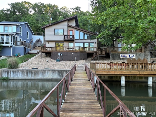 870 Jupiter Rd, Camdenton, MO 65020 - dock area featuring a deck with water view