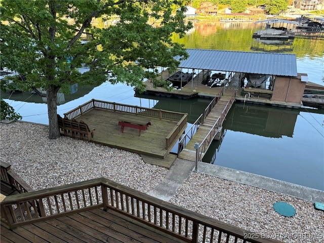 870 Jupiter Rd, Camdenton, MO 65020 - dock featuring boat lift and a water view