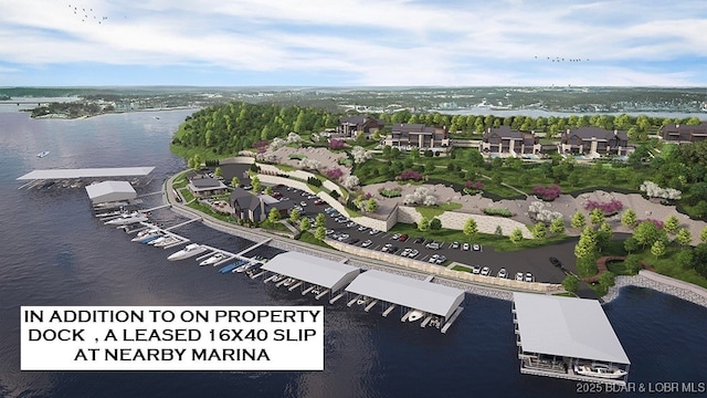 154 Via Cresta Dr, Sunrise Beach, MO 65079 - drone / aerial view of a large body of water and numerous boat docks
